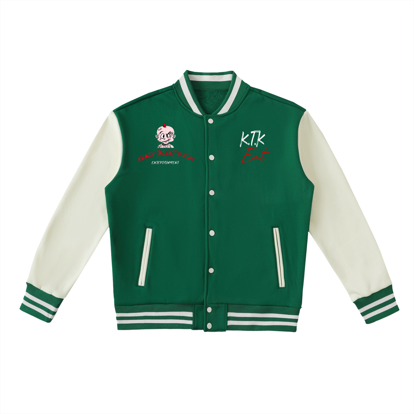 KTK JFROST Two-Tone Fleeced Varsity Jacket