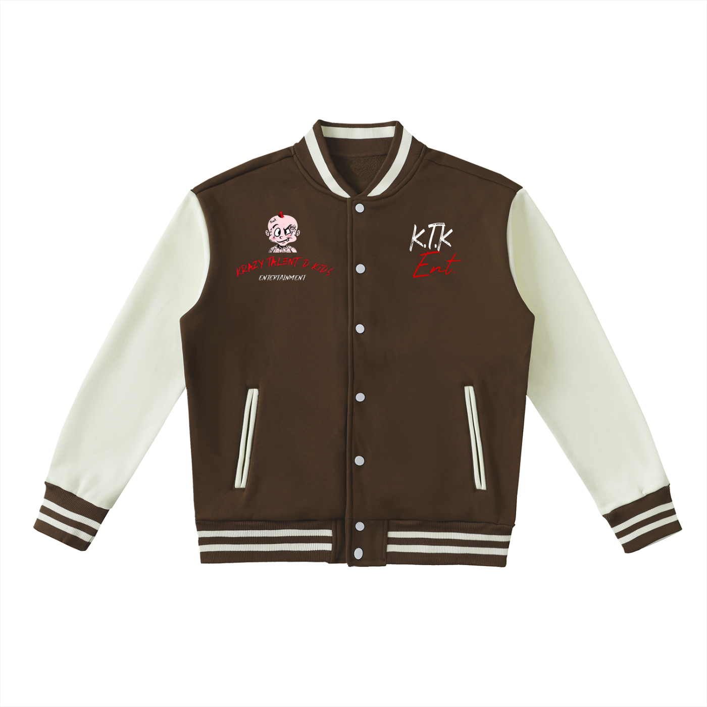 KTK JFROST Two-Tone Fleeced Varsity Jacket