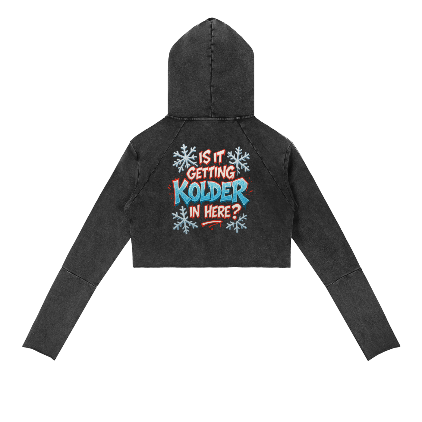 Lips kolder Vintage Washed Raw Edge Hoodie