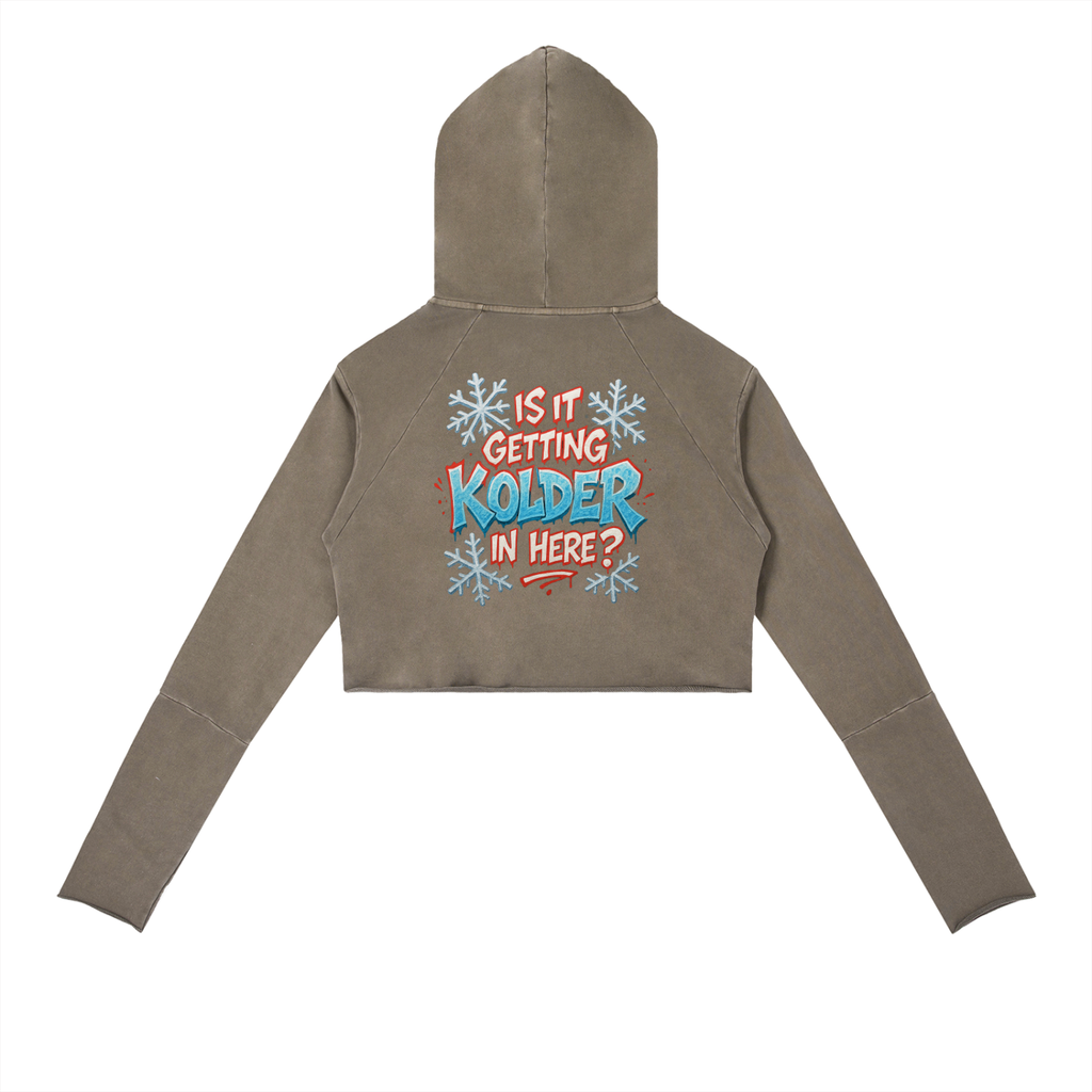 Lips kolder Vintage Washed Raw Edge Hoodie
