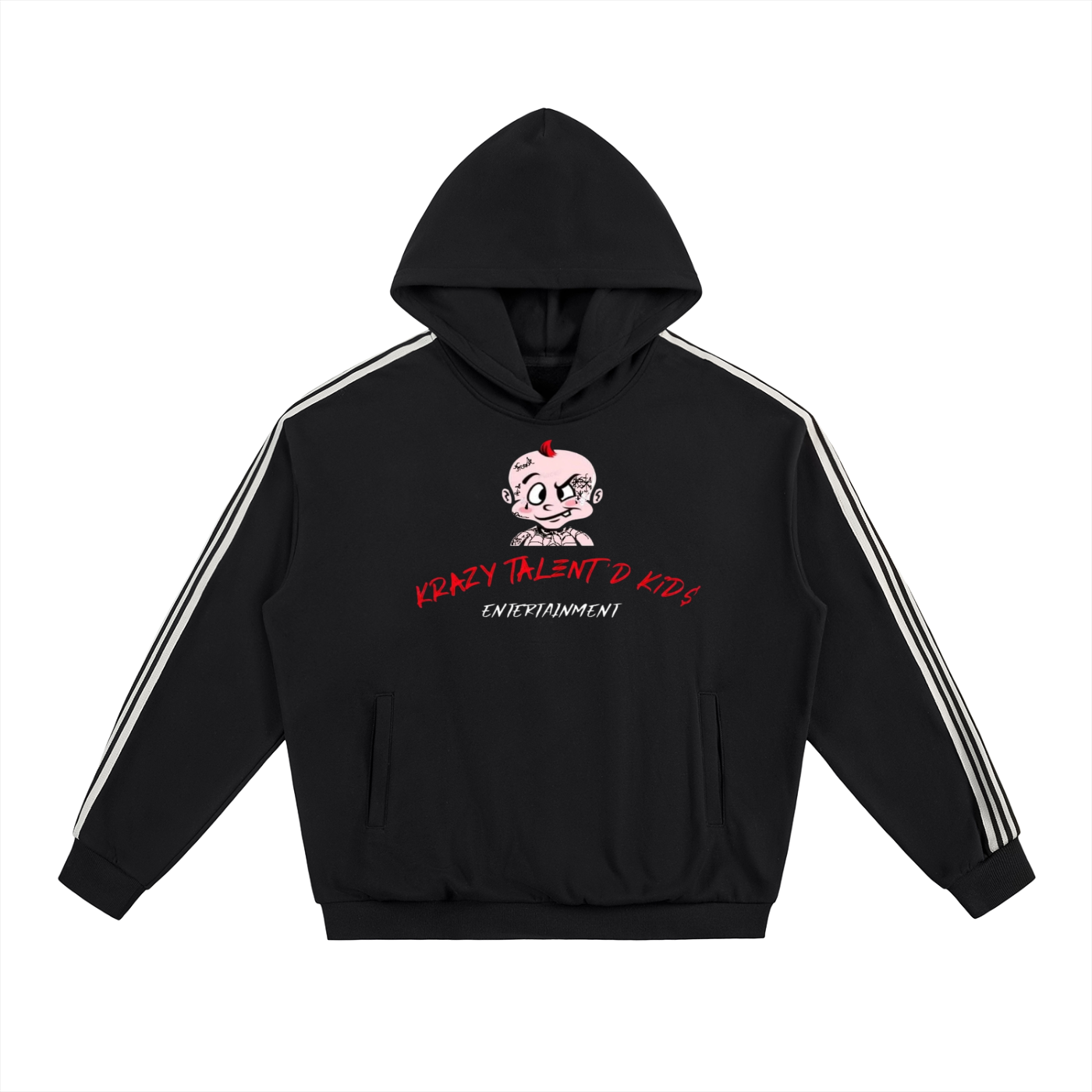Ktk j frost Side Stripe Drop-Shoulder Hoodie