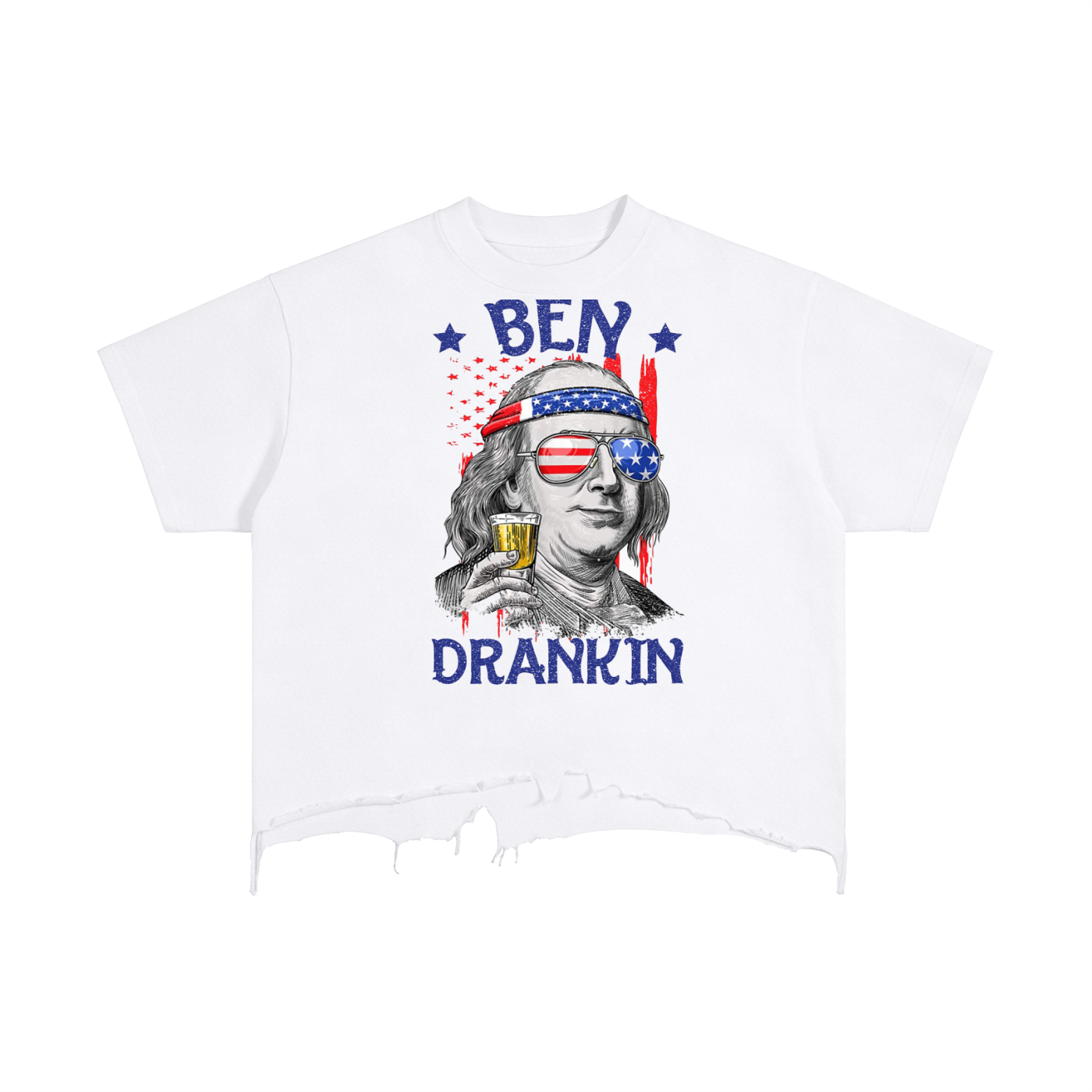 Vintage Wash Boxy Distressed Hem T-Shirt